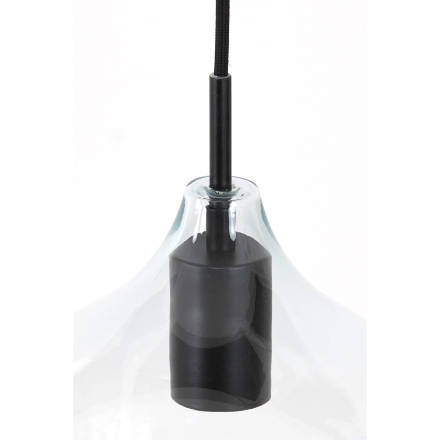 Rakel 10Lt Kitchen Light - Matt Black & Clear/Antique Bronze & Smoked Finish