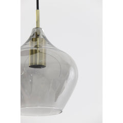 Rakel 5Lt Cluster - Matt Black & Clear/Antique Bronze & Smoked Finish