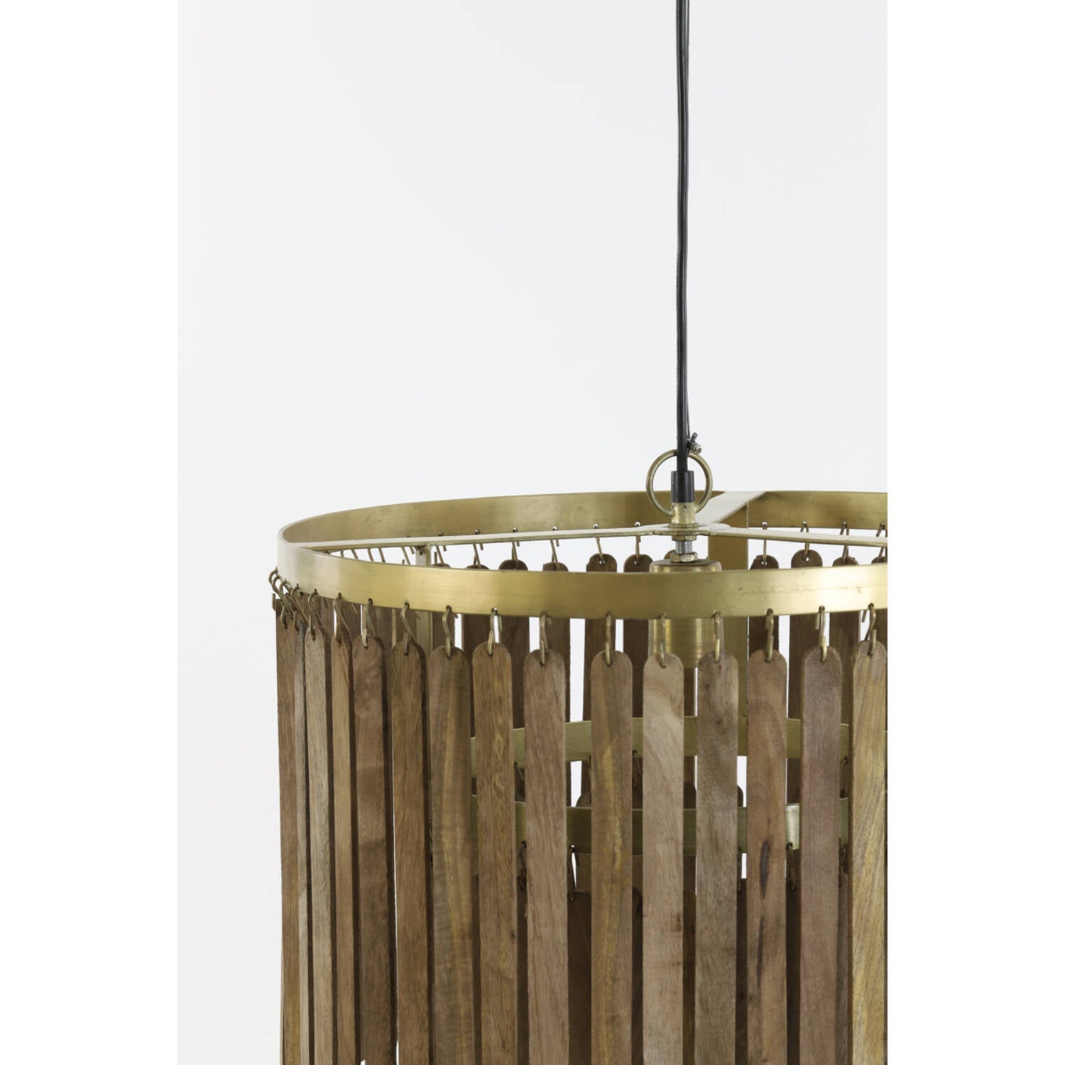 Gularo Hanging lamp- Wood Brown+Bronze