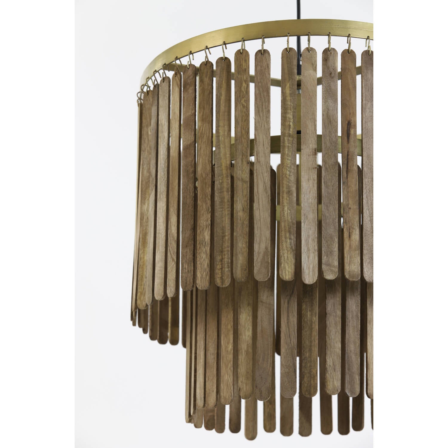 Gularo Hanging lamp- Wood Brown+Bronze