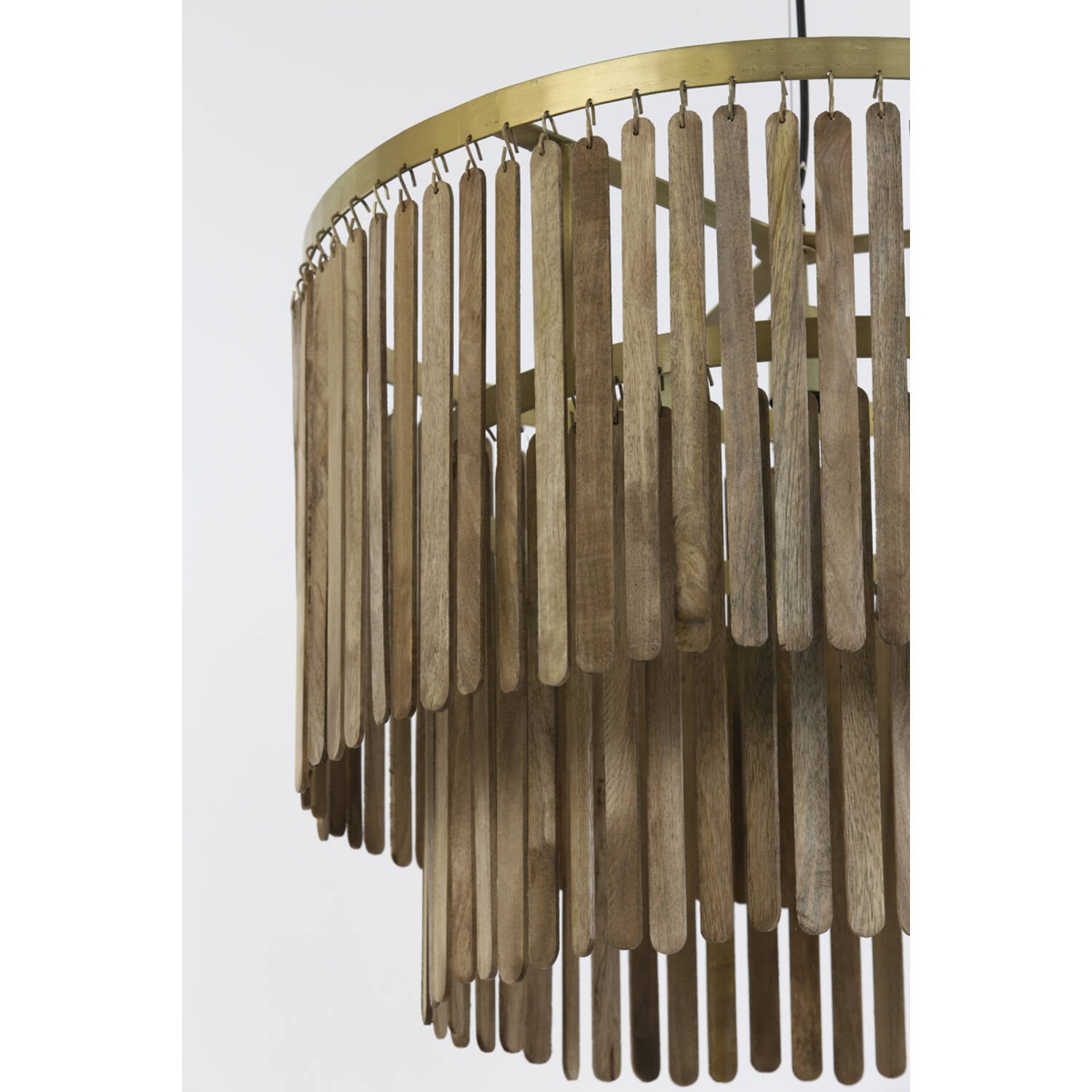 Gularo Hanging lamp- Wood Brown+Bronze