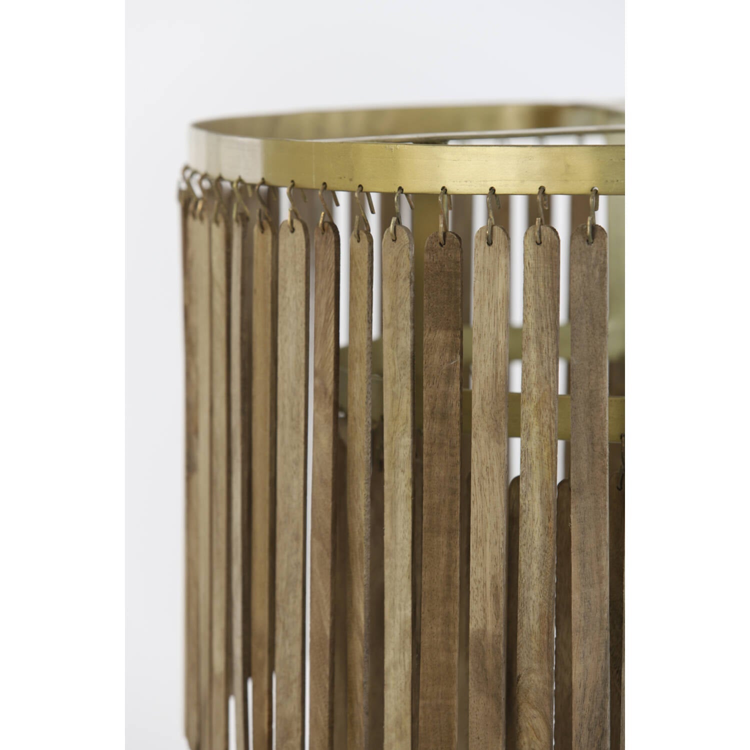 Gularo Hanging lamp- Wood Brown+Bronze