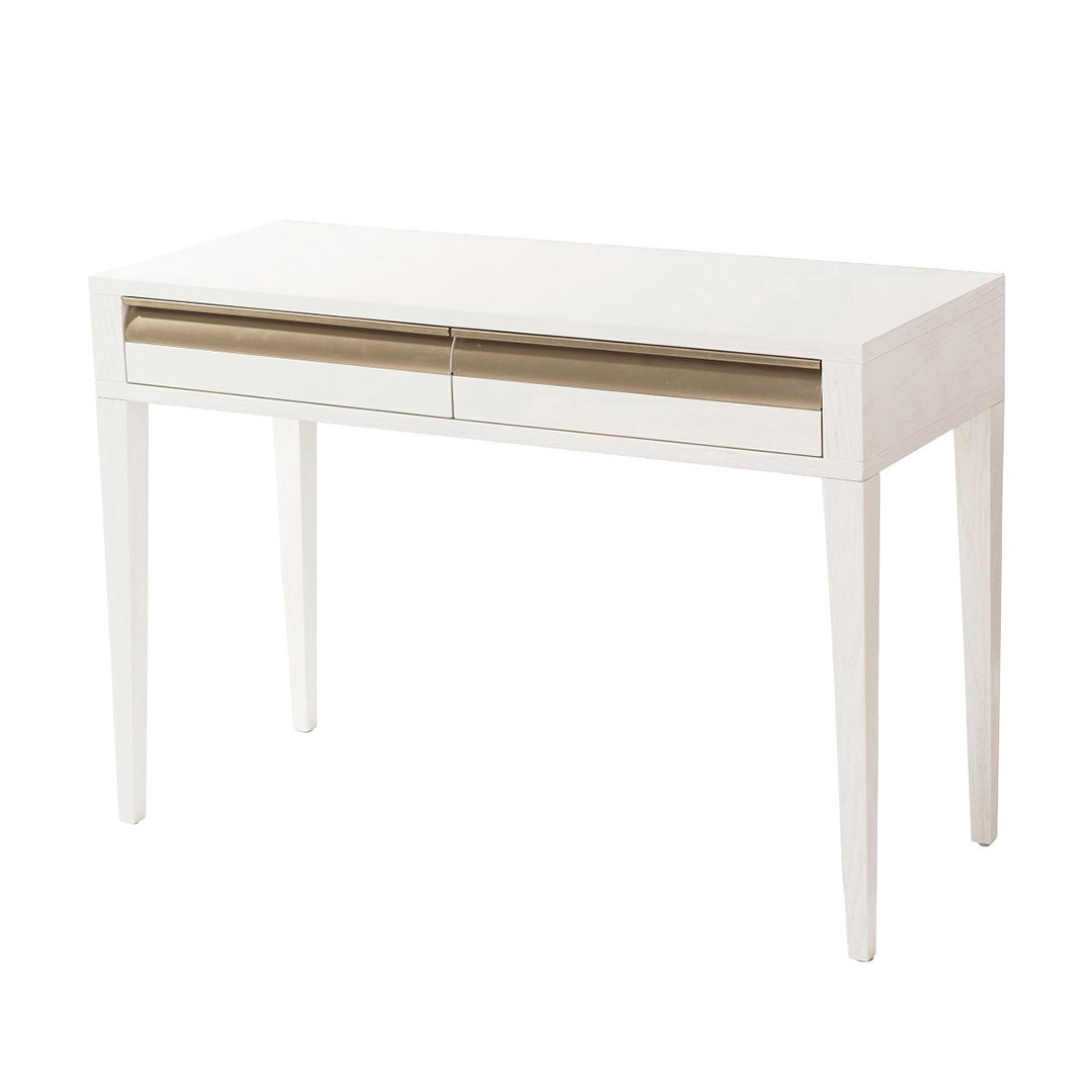 Rhona Dressing Table - Brass & White