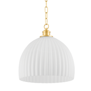 Hillary 1Lt Pendant - Brass & Opal