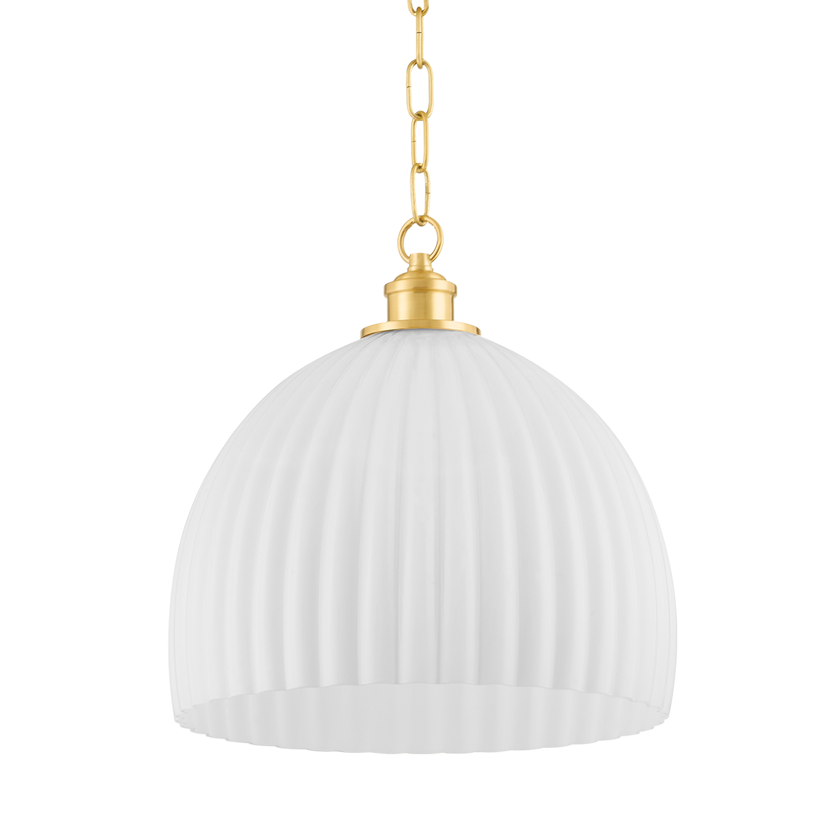 Hillary 1Lt Pendant - Brass & Opal