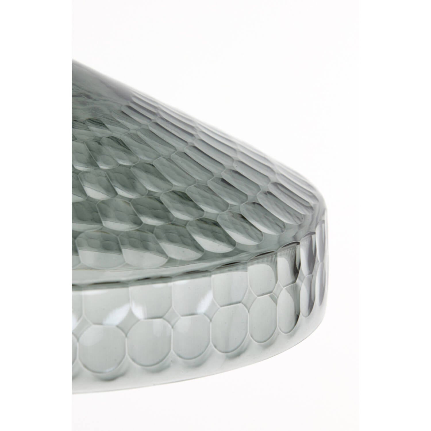 Delilo 1Lt Pendant- Smoked Glass Grey+black
