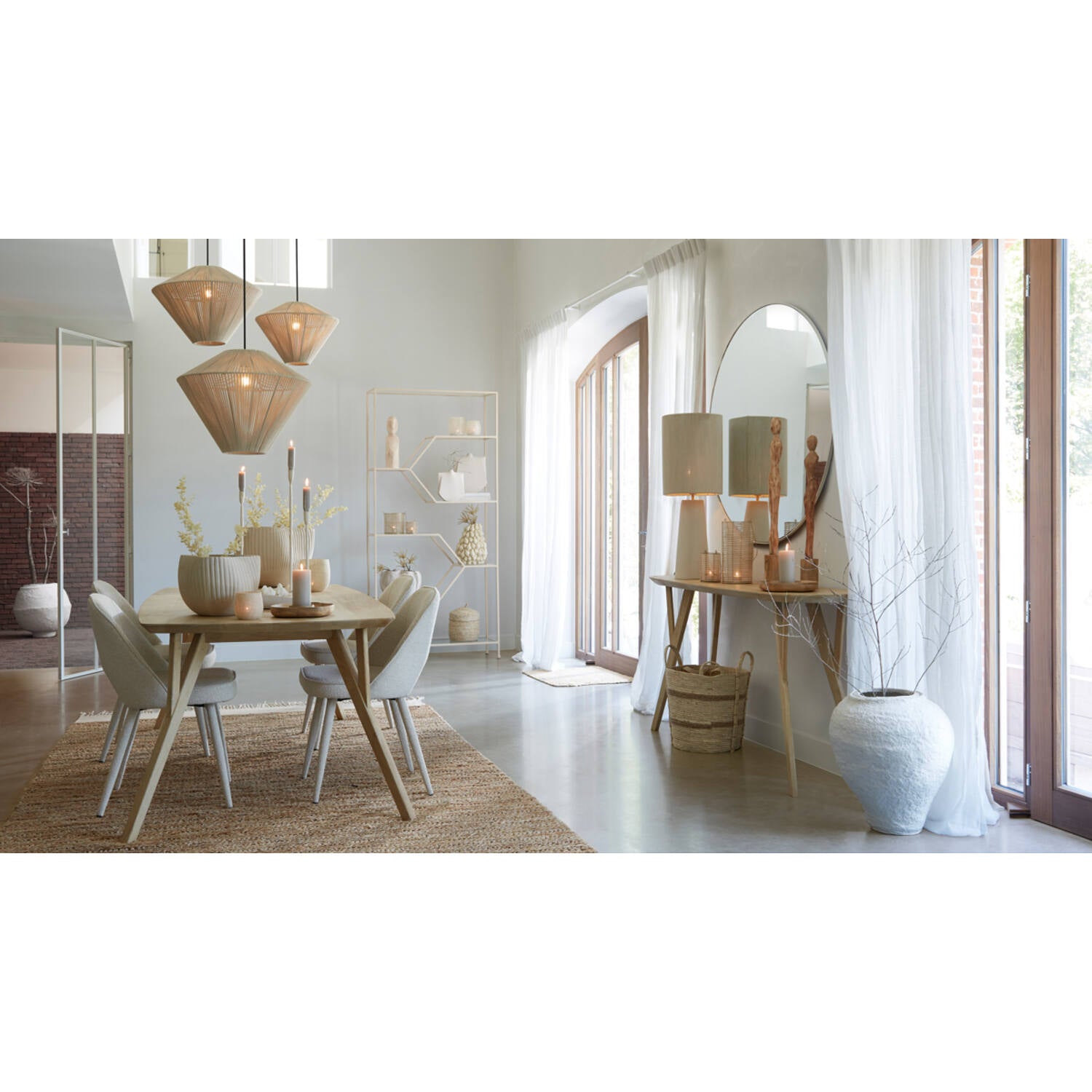 Felida Hanging Lamp Cream - Small/Medium/Large