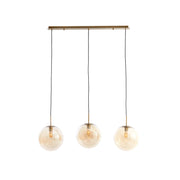 Medina 3Lt Island Pendant - Gold & Amber/Smoked Glass