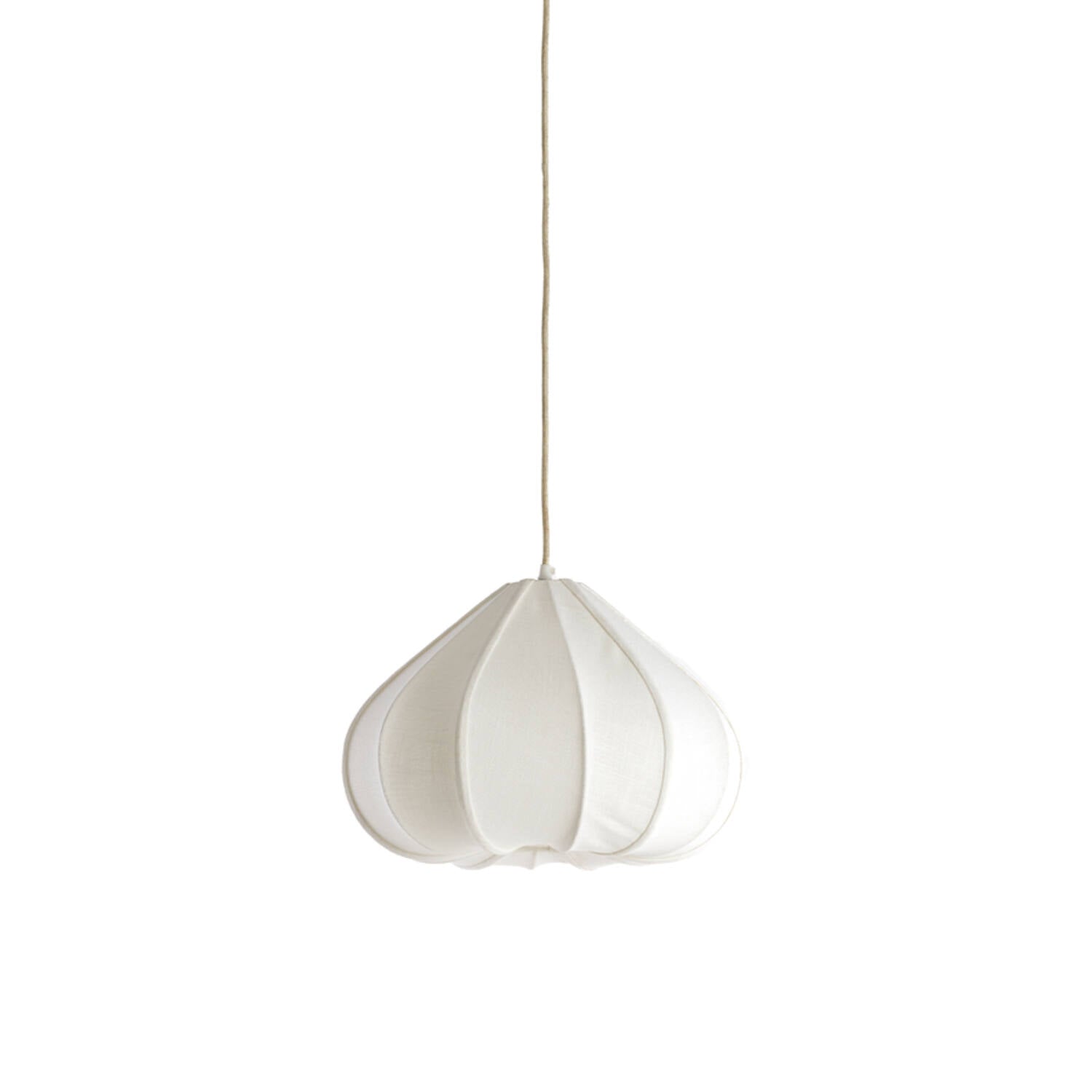 Zubeda Hanging Lamp - Linen Natural/ White Finishes