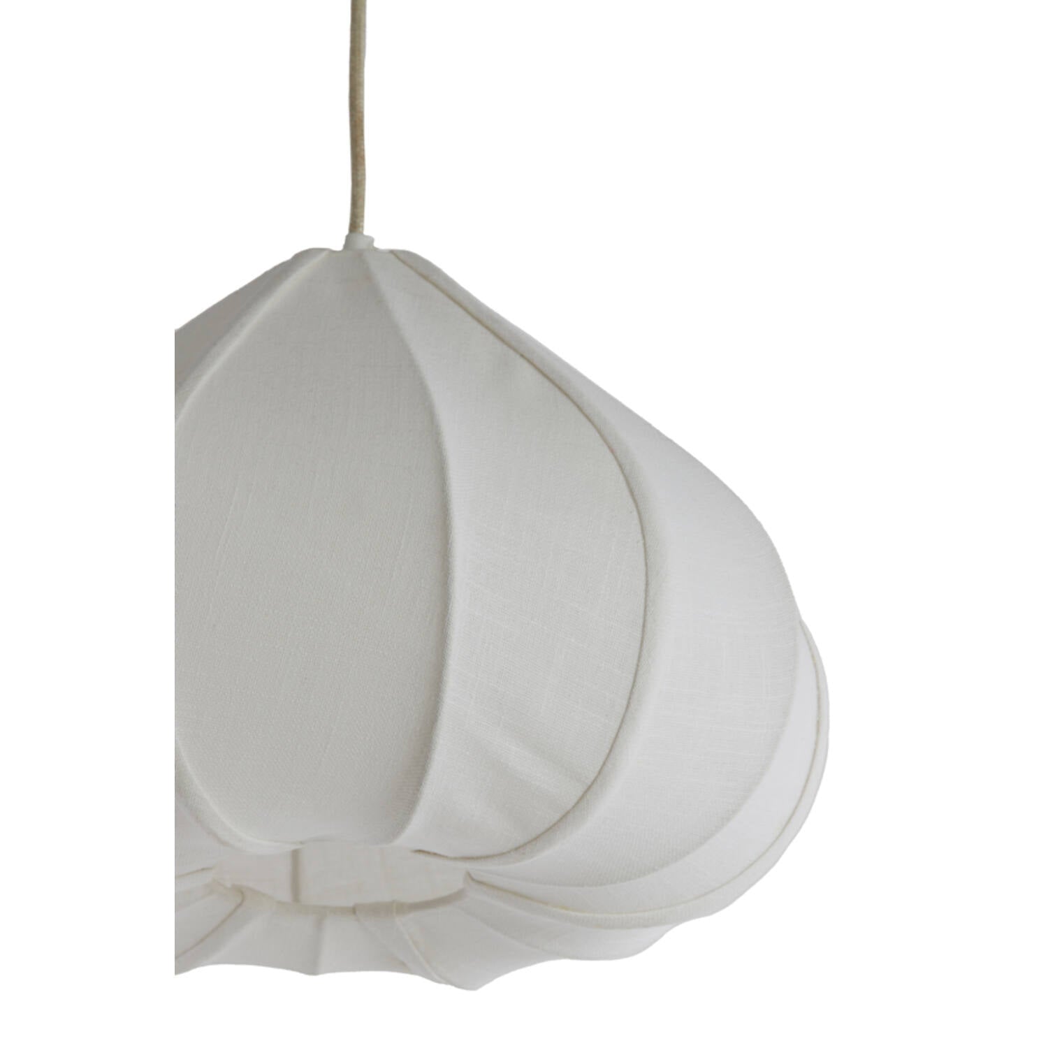 Zubeda Hanging Lamp - Linen Natural/ White Finishes