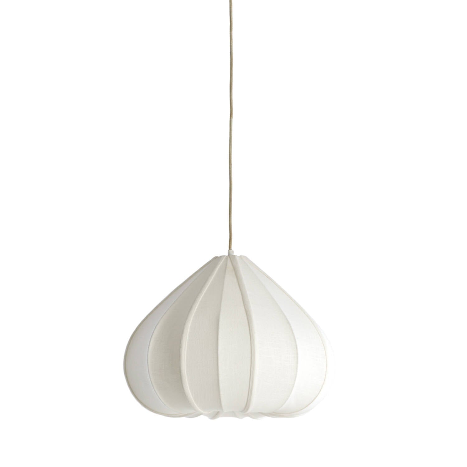Zubeda Hanging Lamp - Linen Natural/ White Finishes