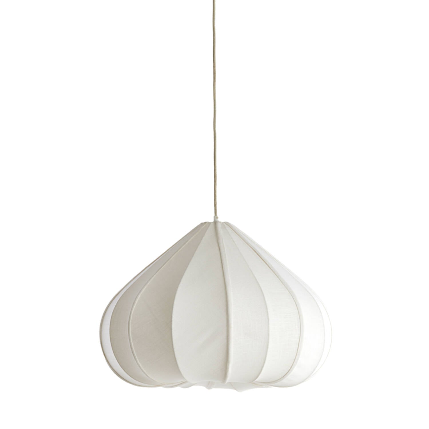 Zubeda Hanging Lamp - Linen Natural/ White Finishes