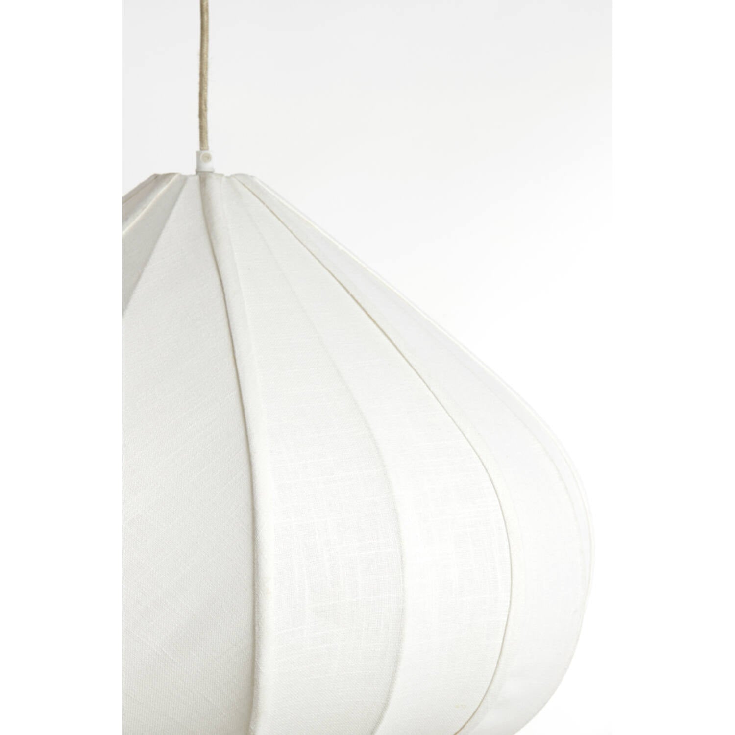 Zubeda Hanging Lamp - Linen Natural/ White Finishes