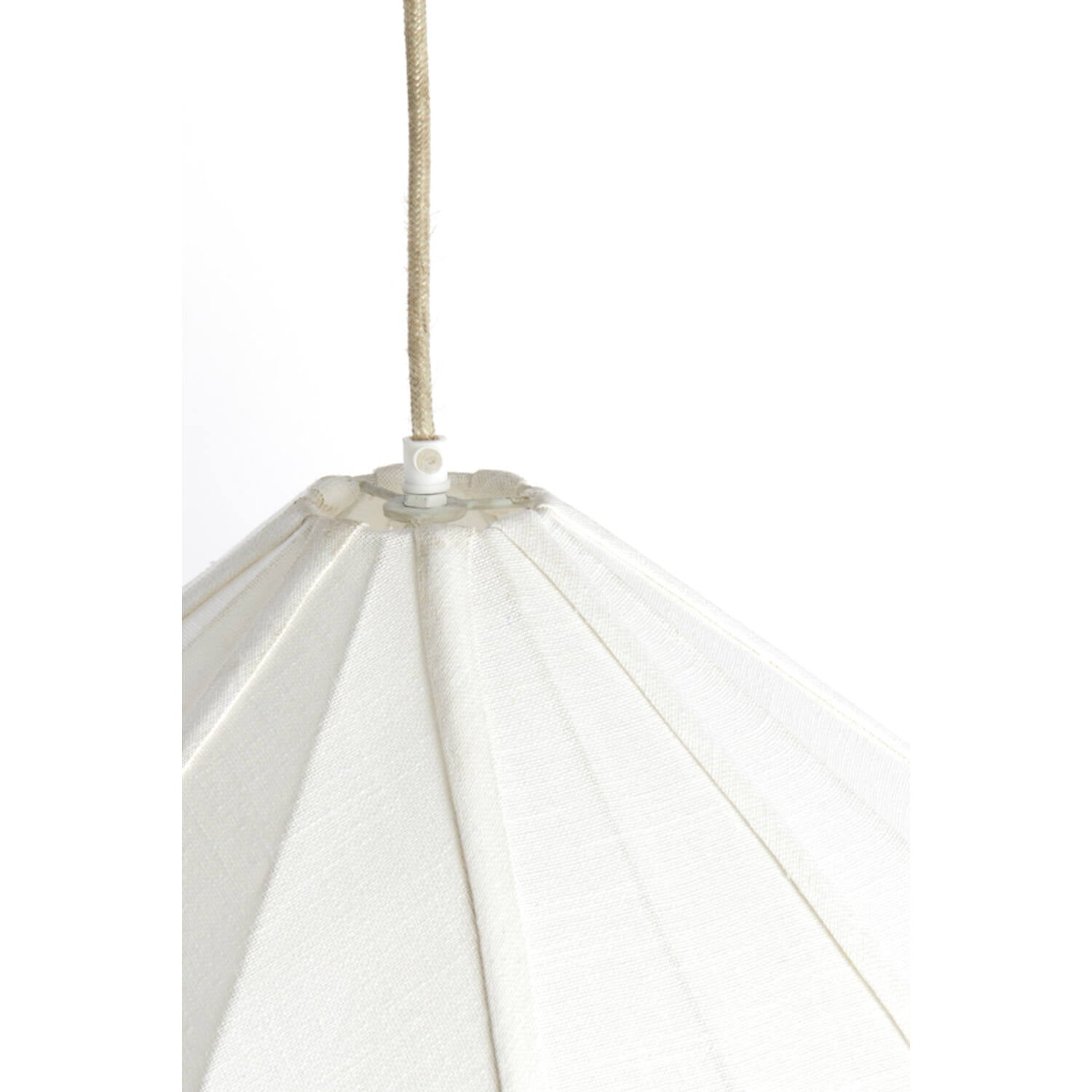 Zubeda Hanging Lamp - Linen Natural/ White Finishes
