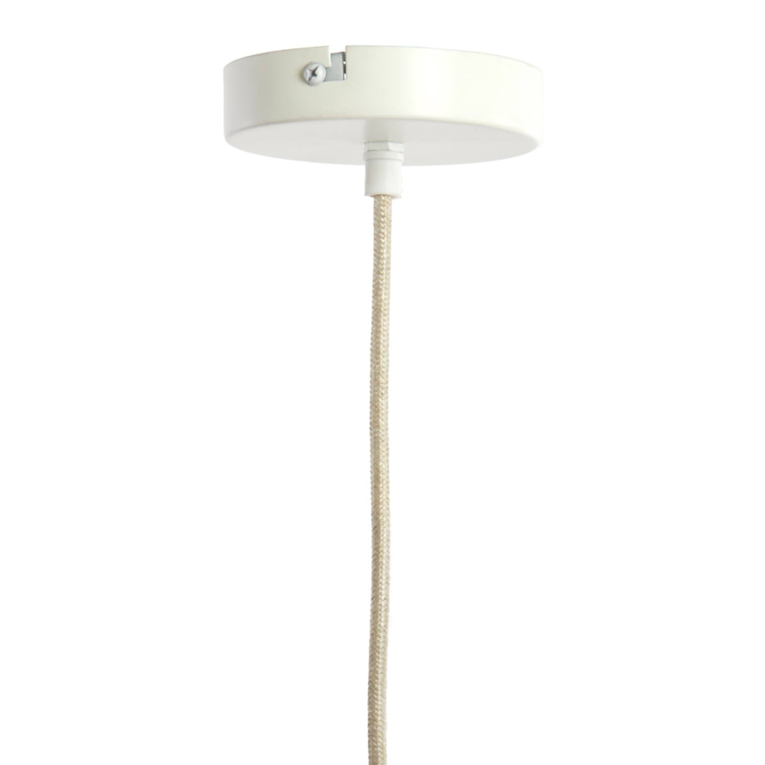 Zubeda Hanging Lamp - Linen Natural/ White Finishes