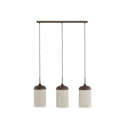 Dania Hanging Lamp 3L 90X22X32cm -  Wood Print Brown+Rope  Finish