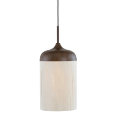 Dania Hanging Lamp 3L 90X22X32cm -  Wood Print Brown+Rope  Finish