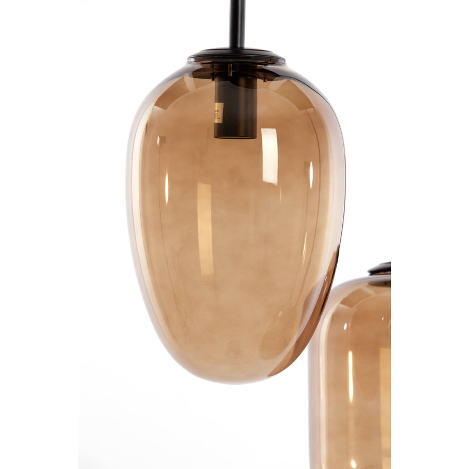 Mezza Hanging Lamp Glass Brown