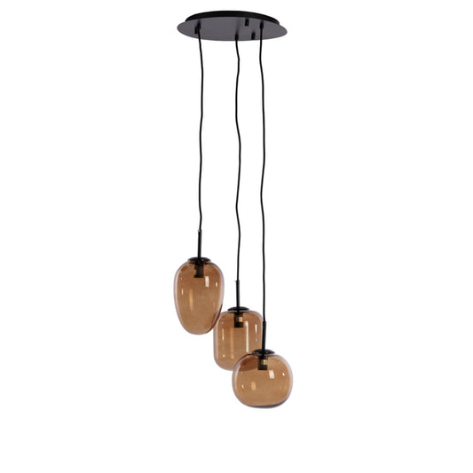 Mezza Hanging Lamp Glass Brown