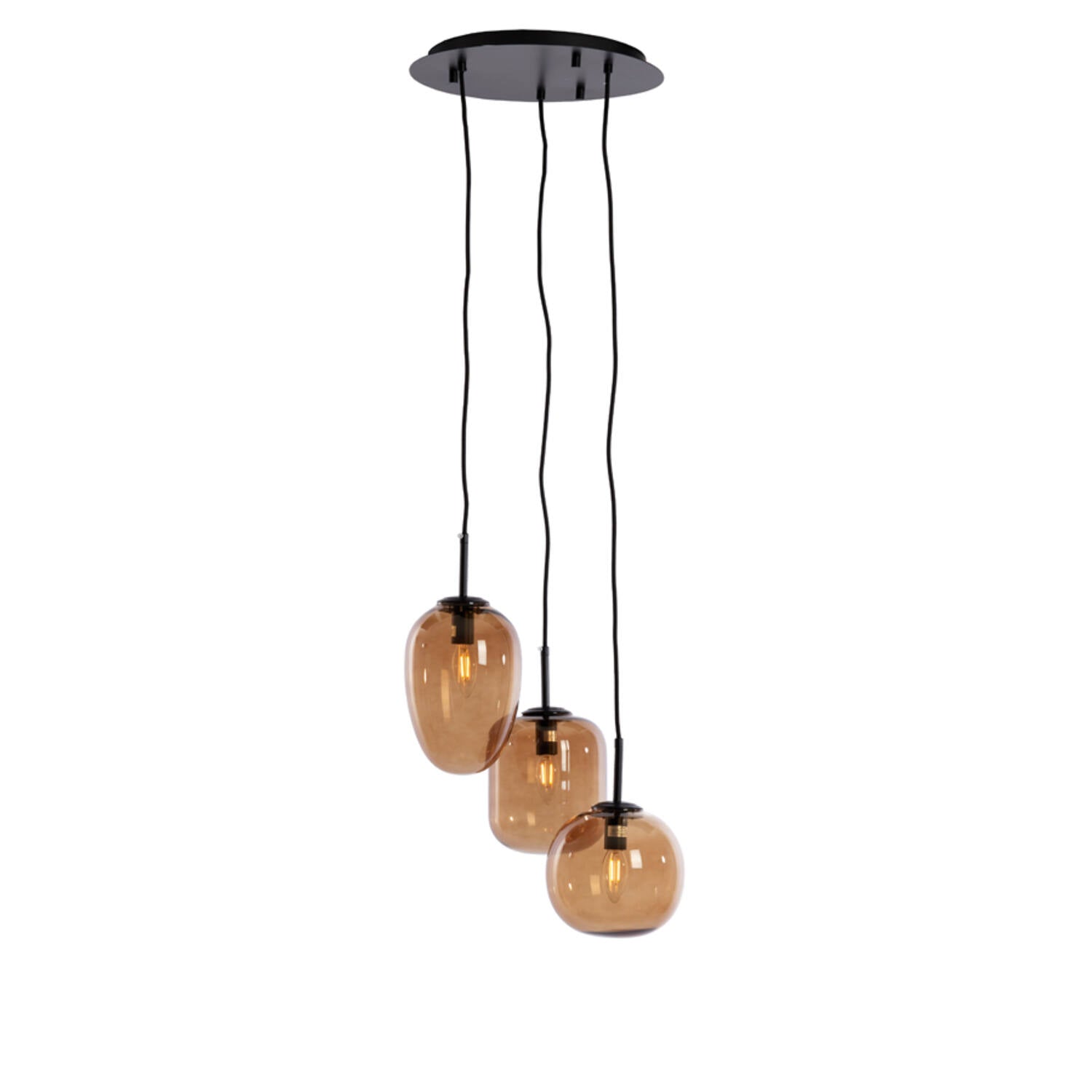 Mezza Hanging Lamp Glass Brown