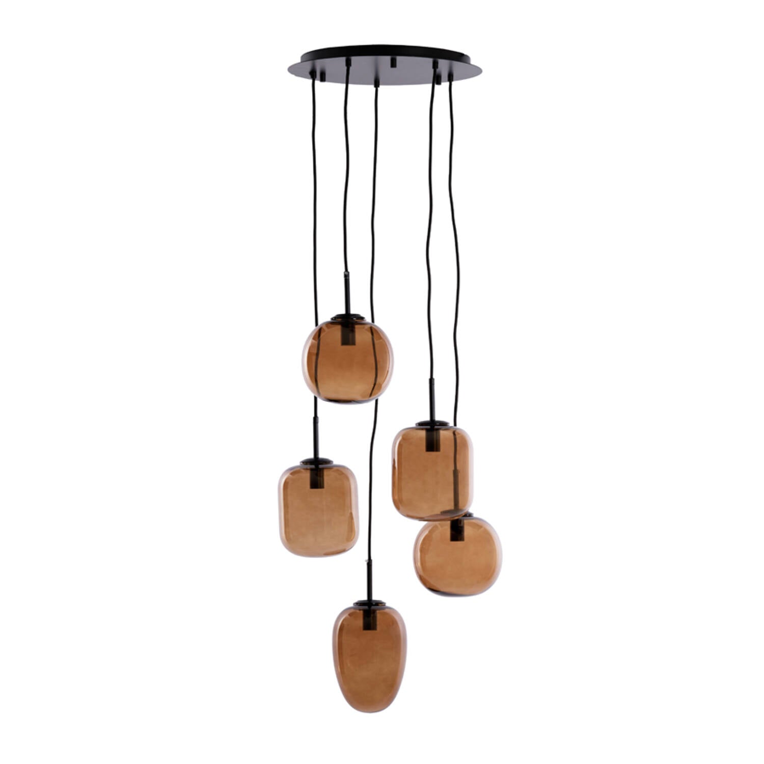 Mezza Hanging Lamp Glass Brown