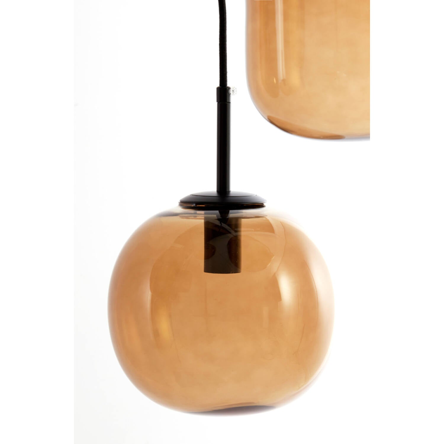 Mezza Hanging Lamp Glass Brown
