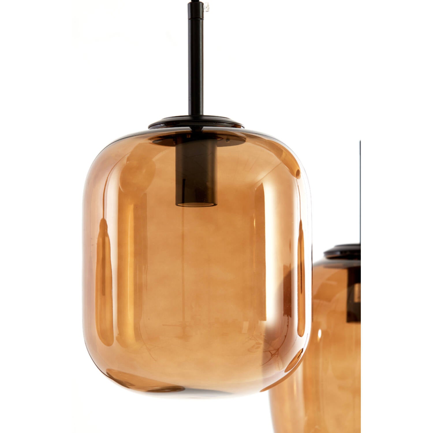 Mezza Hanging Lamp Glass Brown