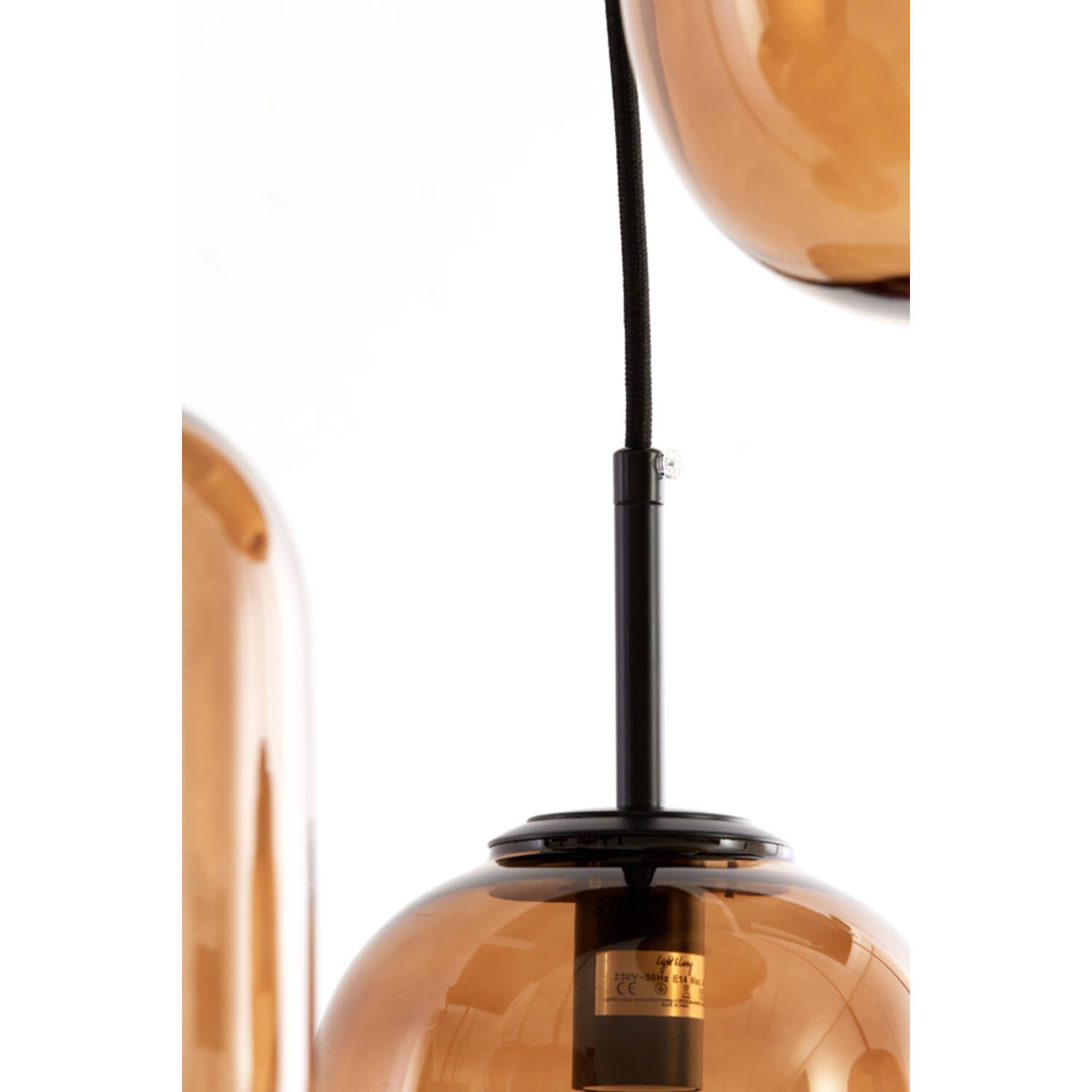 Mezza Hanging Lamp Glass Brown
