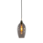 Lukaro Single Pendant - Antique Bronze & Smoked Glass
