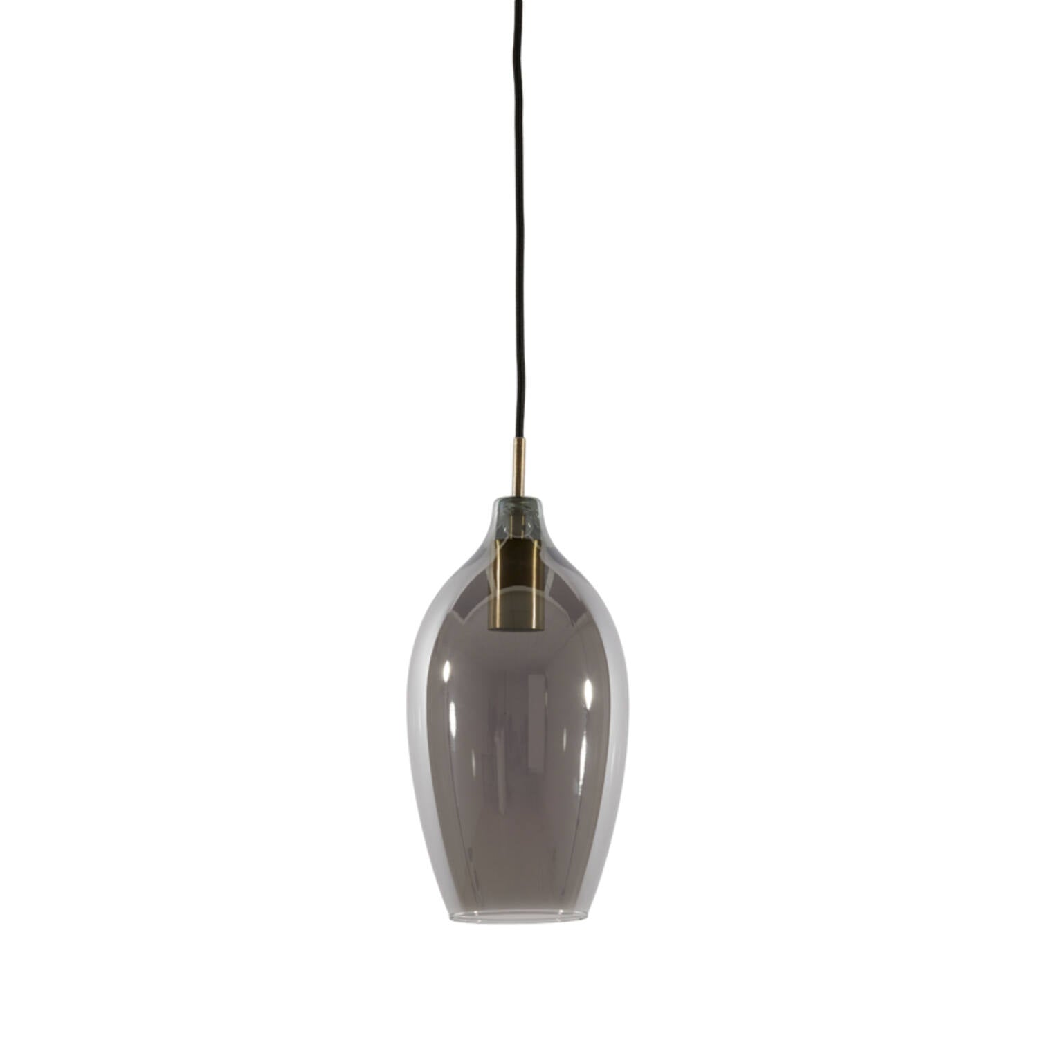 Lukaro Single Pendant - Antique Bronze & Smoked Glass