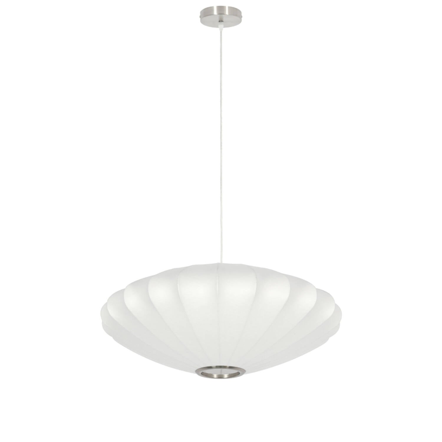Fay Hanging Shade Light - White/ Brown Finish