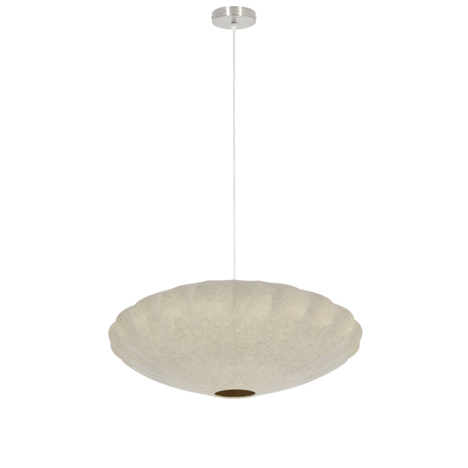 Fay Hanging Shade Light - White/ Brown Finish