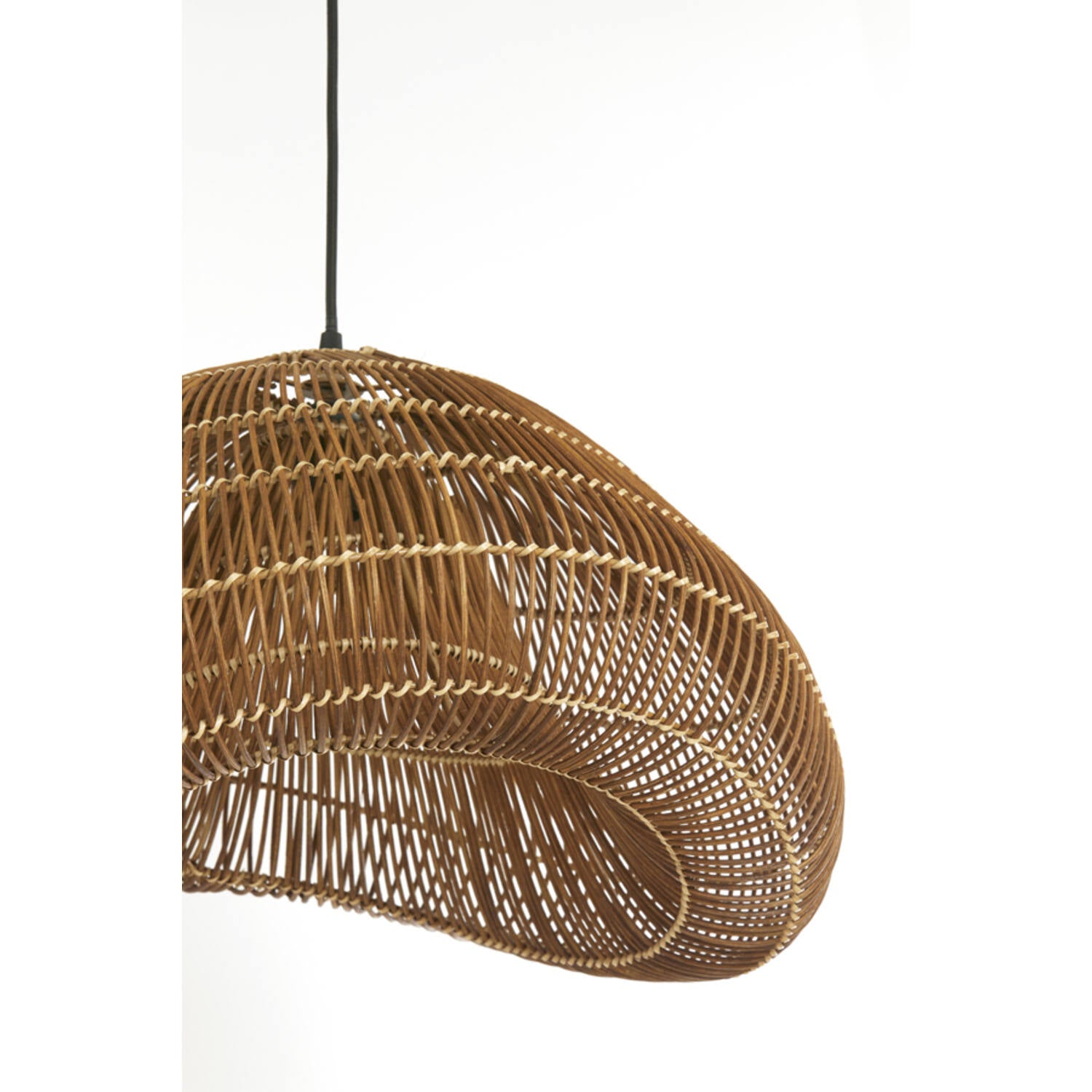 Janzur Hanging Lamp- Rattan Dark Brown