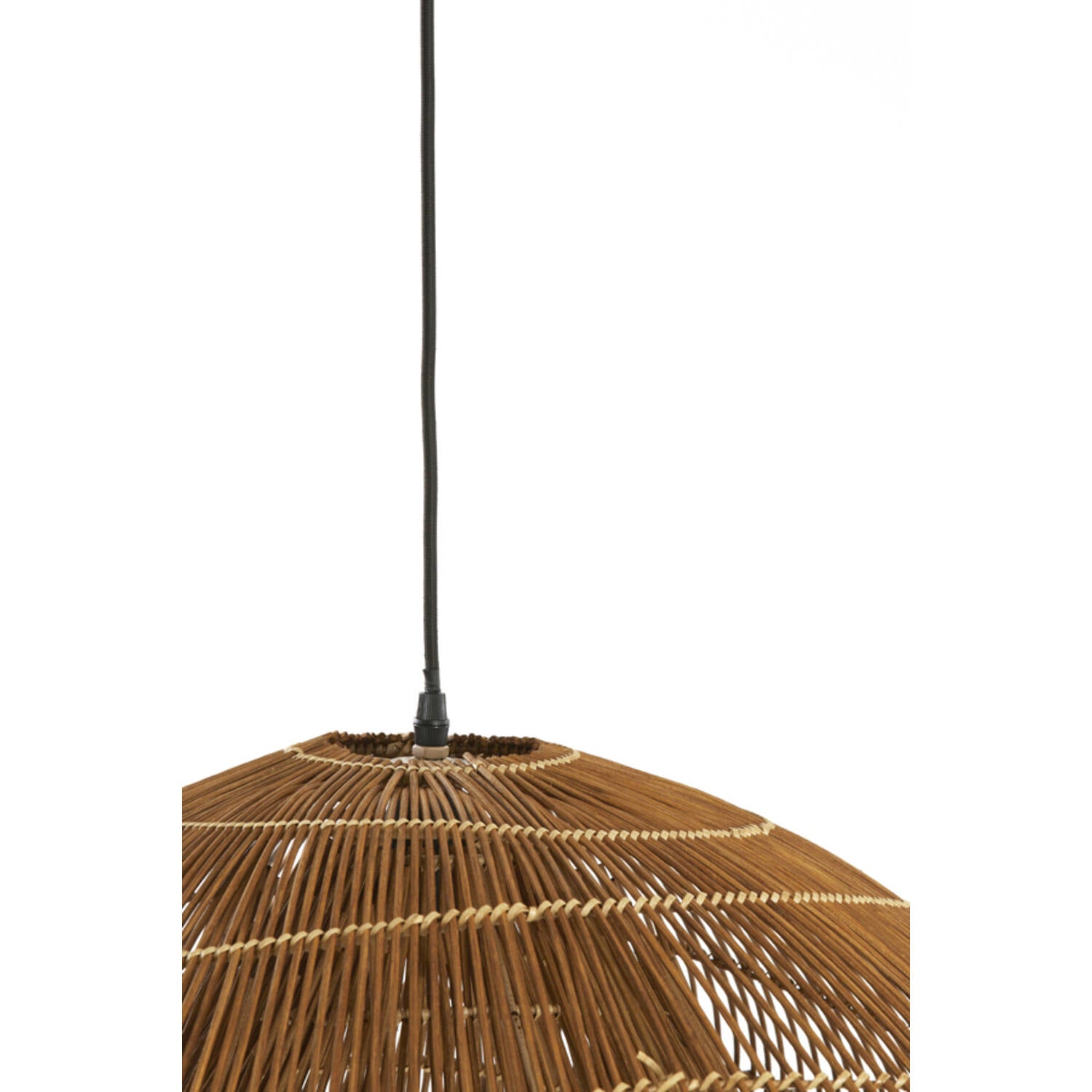 Janzur Hanging Lamp- Rattan Dark Brown