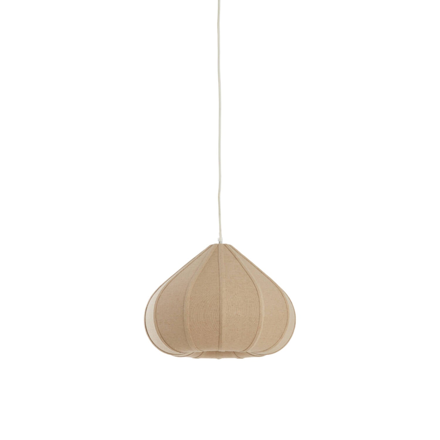 Zubeda Hanging Lamp - Linen Natural/ White Finishes