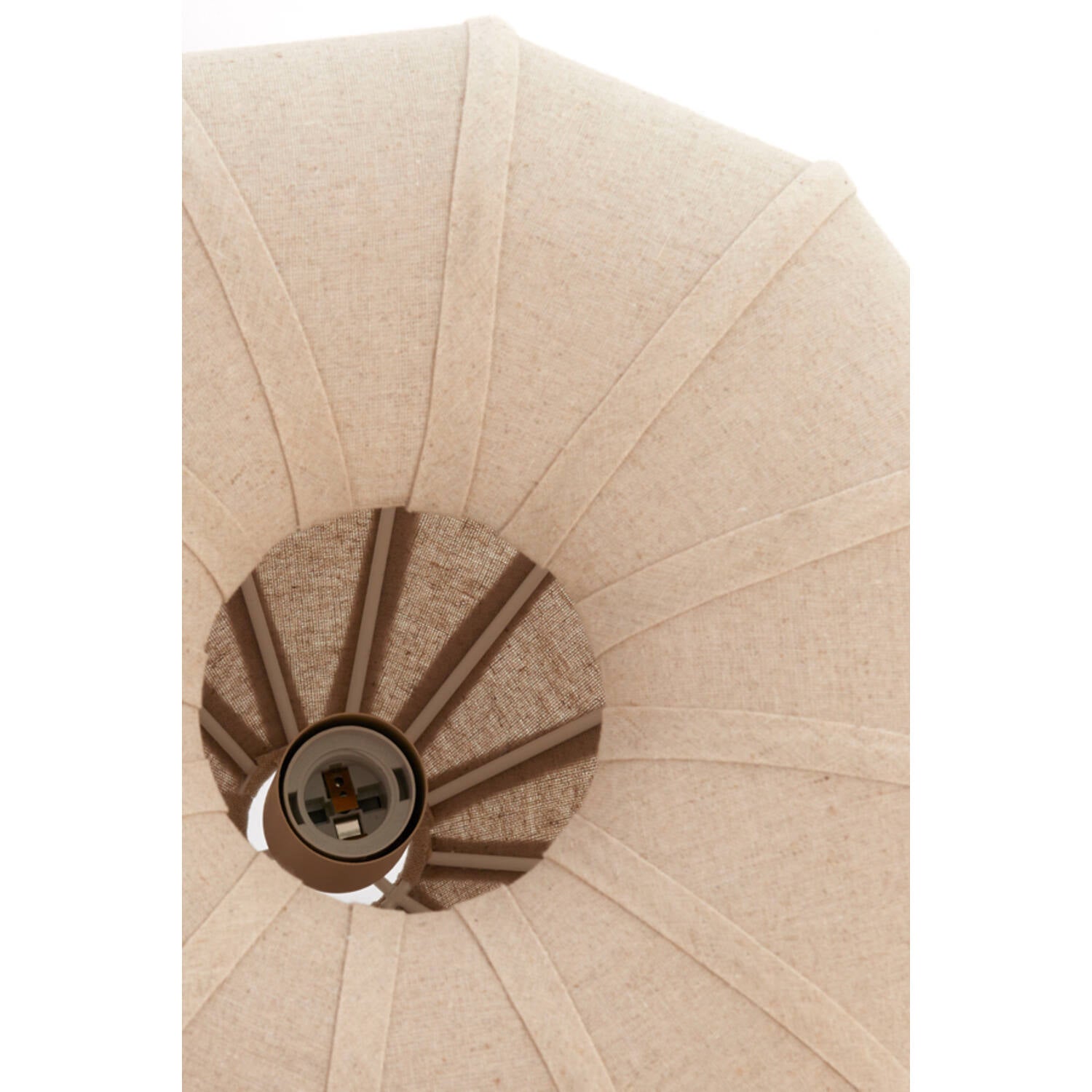 Zubeda Hanging Lamp - Linen Natural/ White Finishes
