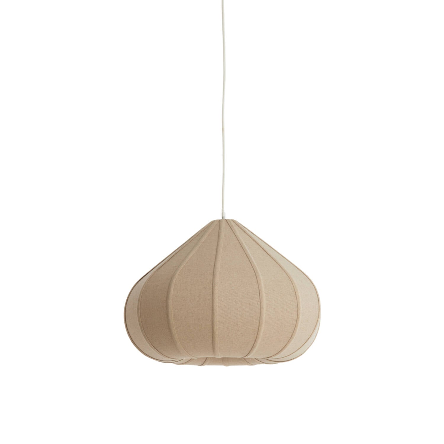 Zubeda Hanging Lamp - Linen Natural/ White Finishes