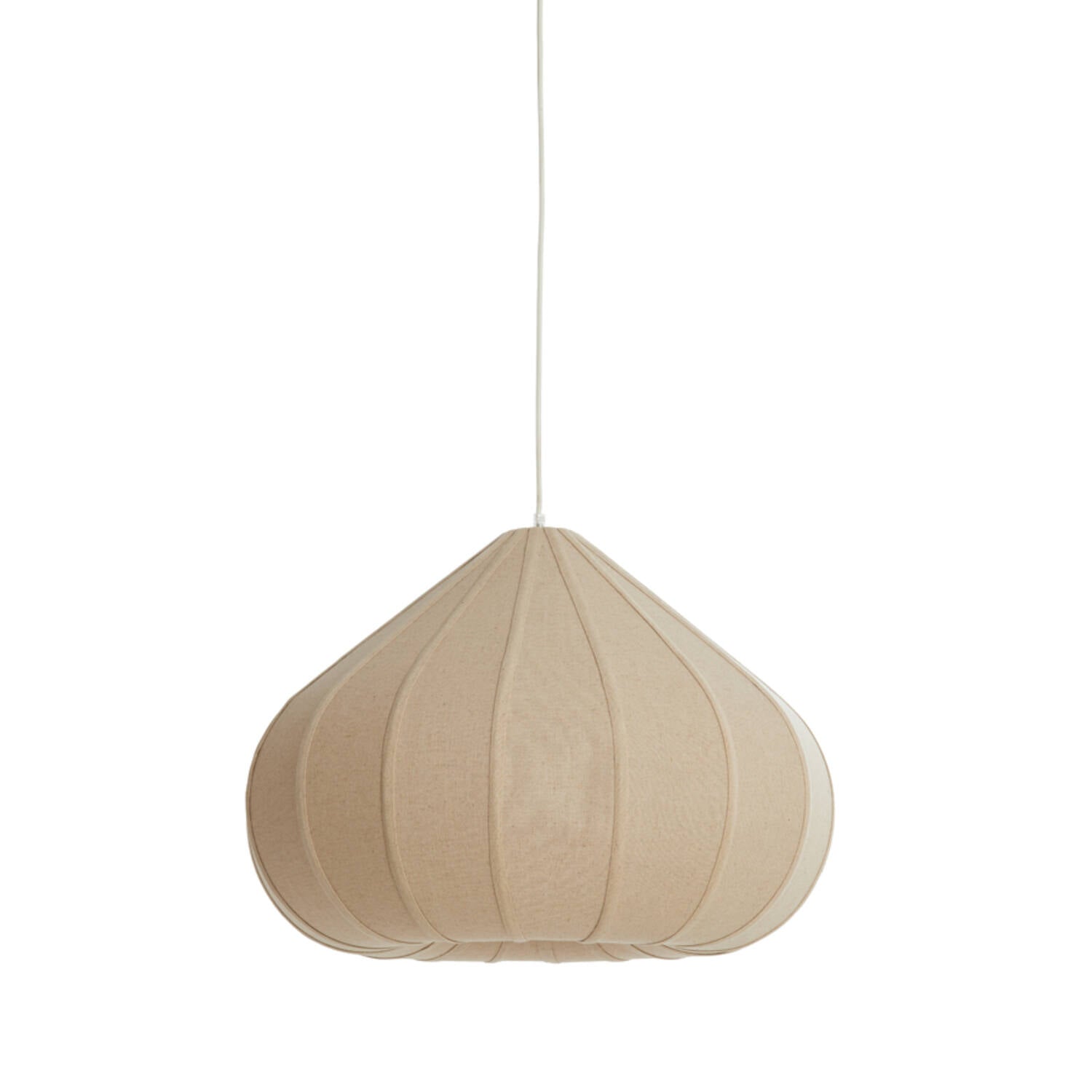Zubeda Hanging Lamp - Linen Natural/ White Finishes