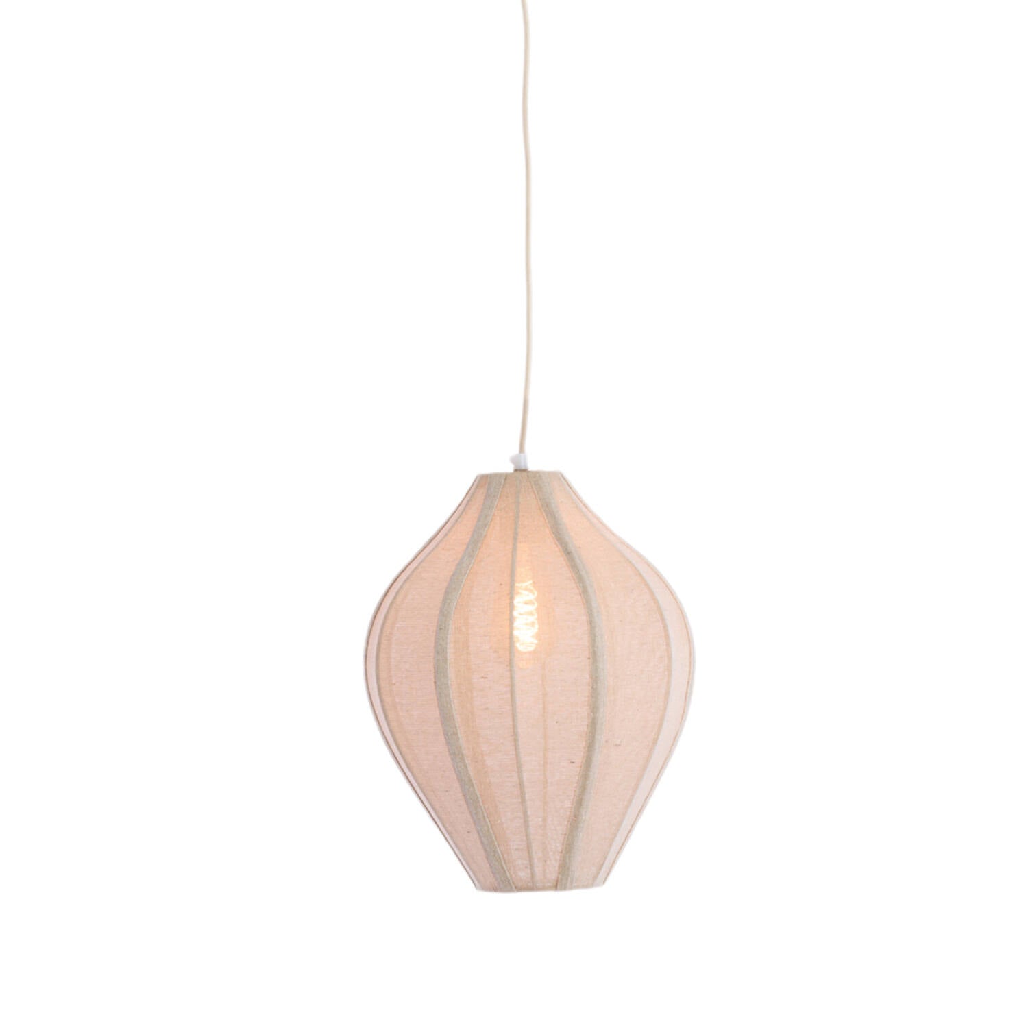 Pasto Hanging lamp - Jute Natural/ Pink Finishes