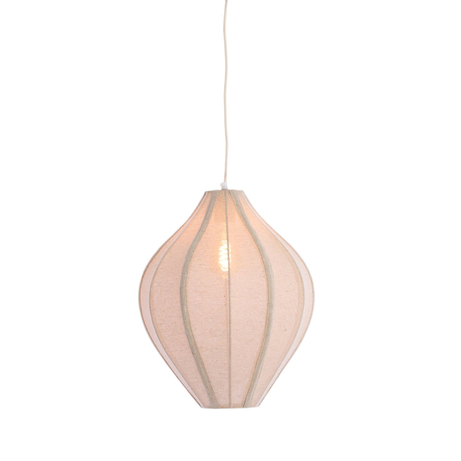 Pasto Hanging lamp - Jute Natural/ Pink Finishes