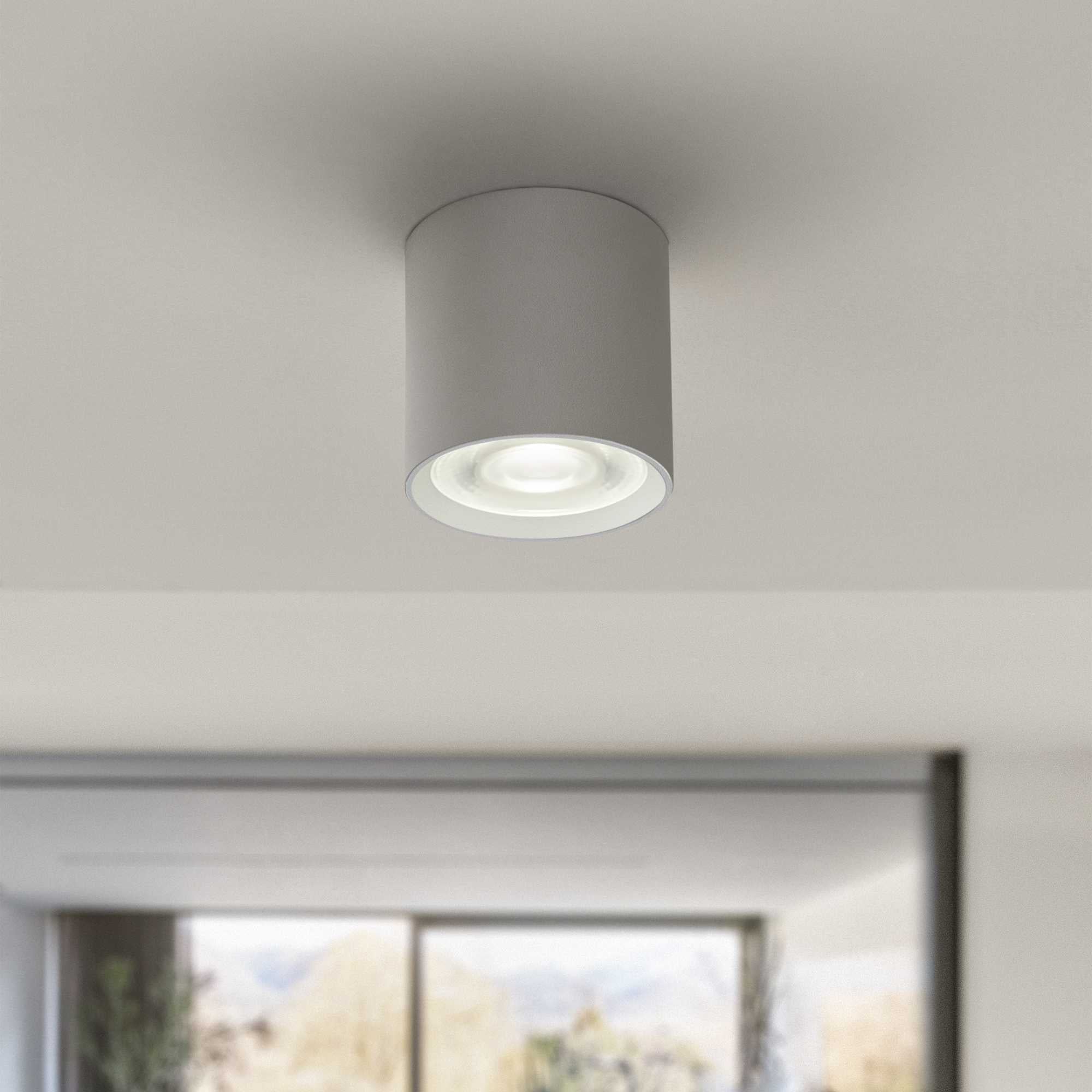 Dot 1Lt Flush LED 3000/4000K Spotlight IP20  - White/Black