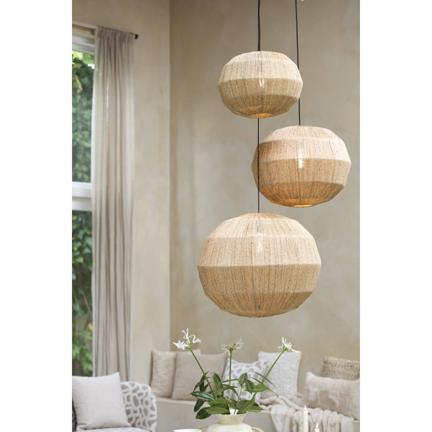Junna Ceiling Light- Natural Jute
