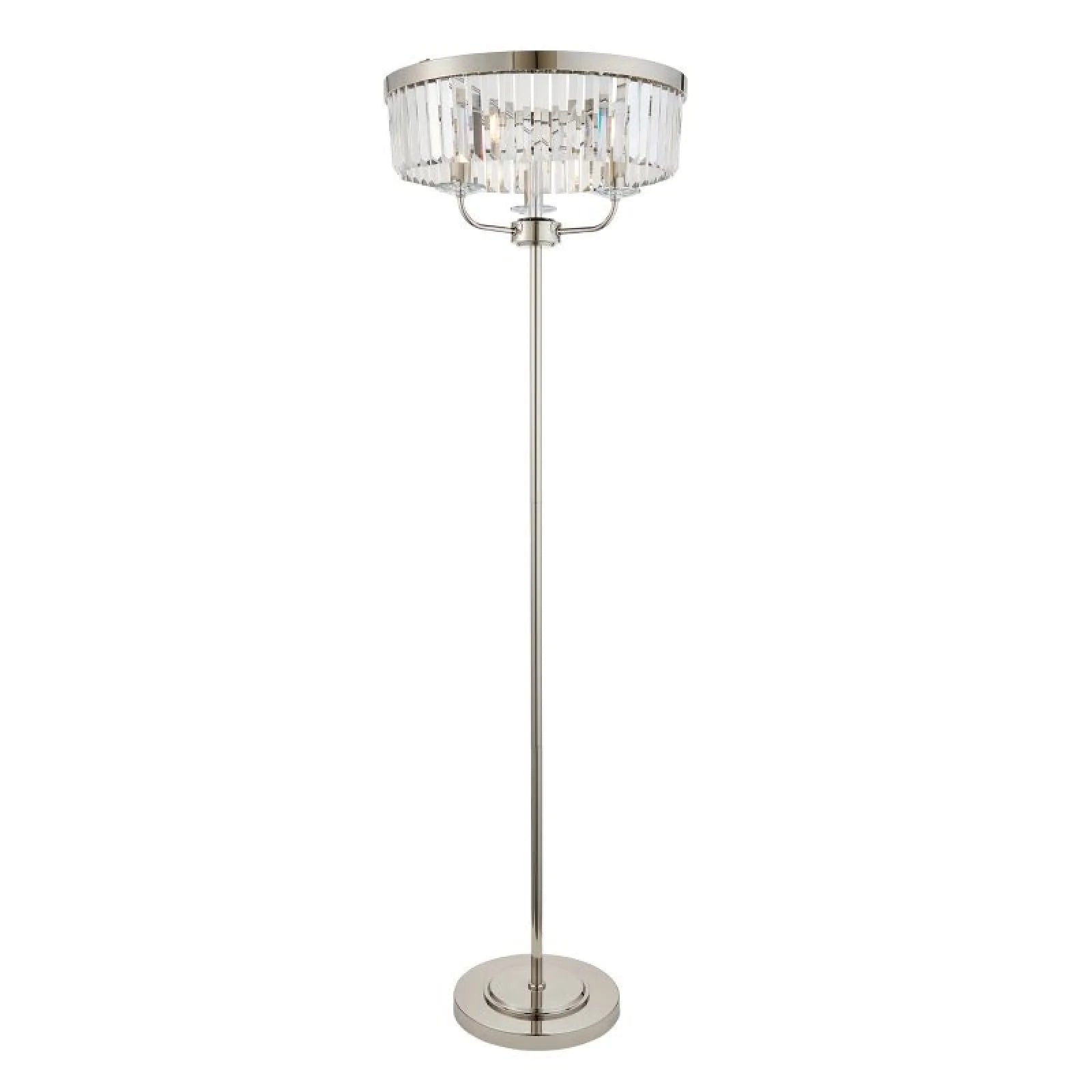 Regina Floor Lamp- Nickel/ Antique Brass Finish