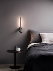 Baton Indoor Reader LED- Matt Black/ Matt Nickel