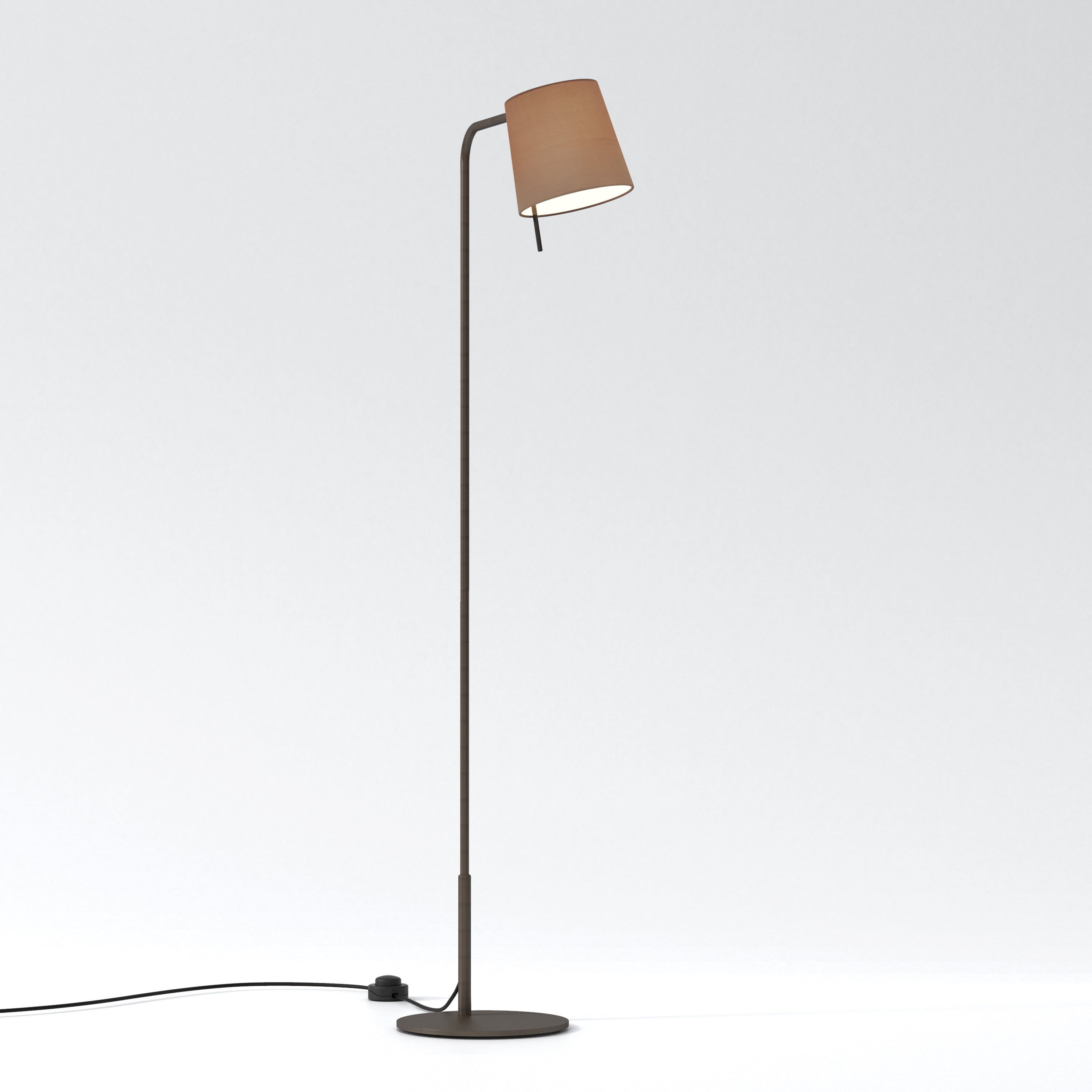 Mitsu Floor Lamp- Matt Nickel/ Bronze