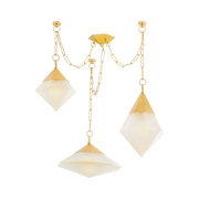 Angelique 3/5Lt Cluster - Vintage Brass
