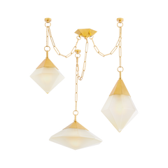 Angelique 3/5Lt Cluster - Vintage Brass