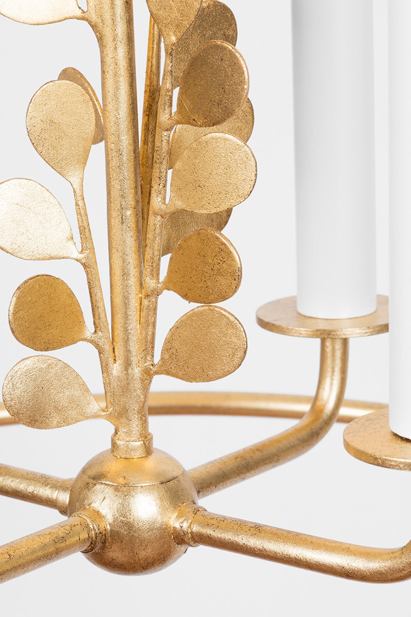 Adrienne 4Lt Lantern - Vintage Gold Leaf