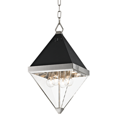 Coltrane 4/8Lt Lantern - Brass/Nickel