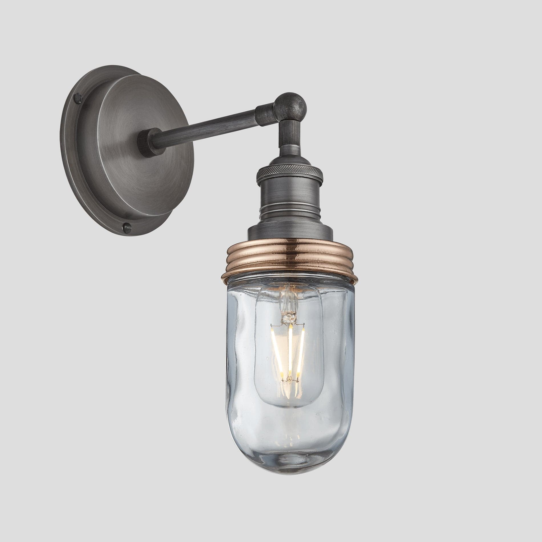 Brooklyn Outdoor IP65 Wall Light - Pewter, Copper, Brass